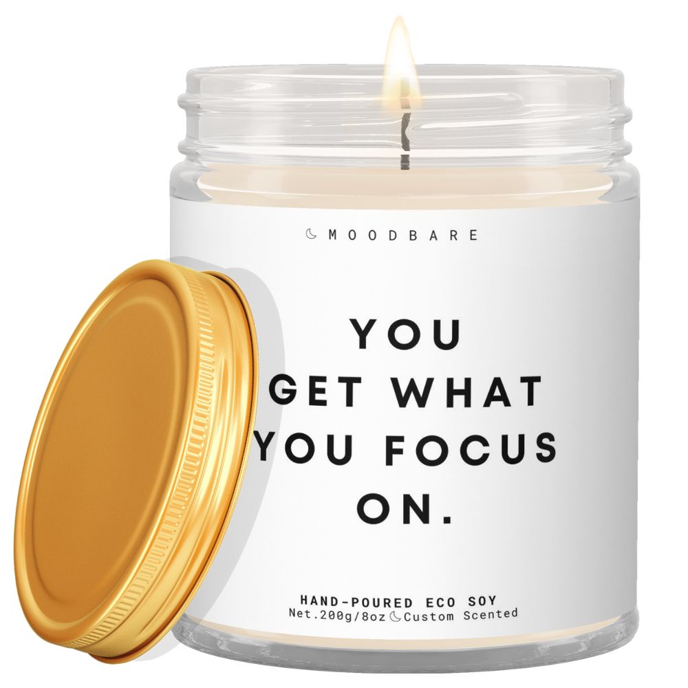 You get what you focus on!  ✨ Luxury Eco Soy Candle