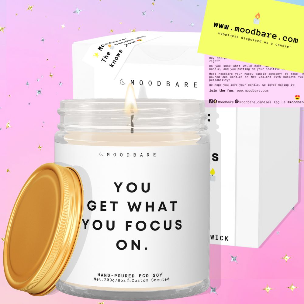 You get what you focus on!  ✨ Luxury Eco Soy Candle