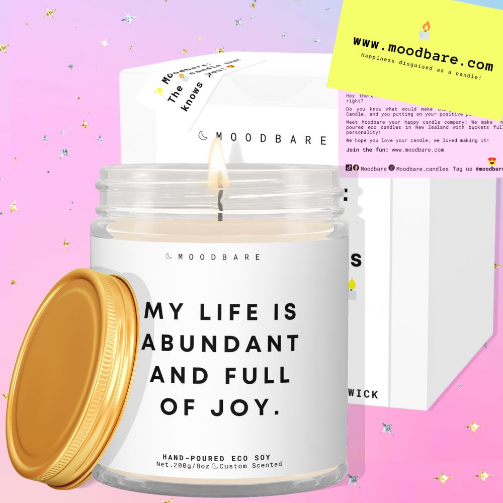 My life is abundant and full of joy! ✨ Luxury Eco Soy Candle