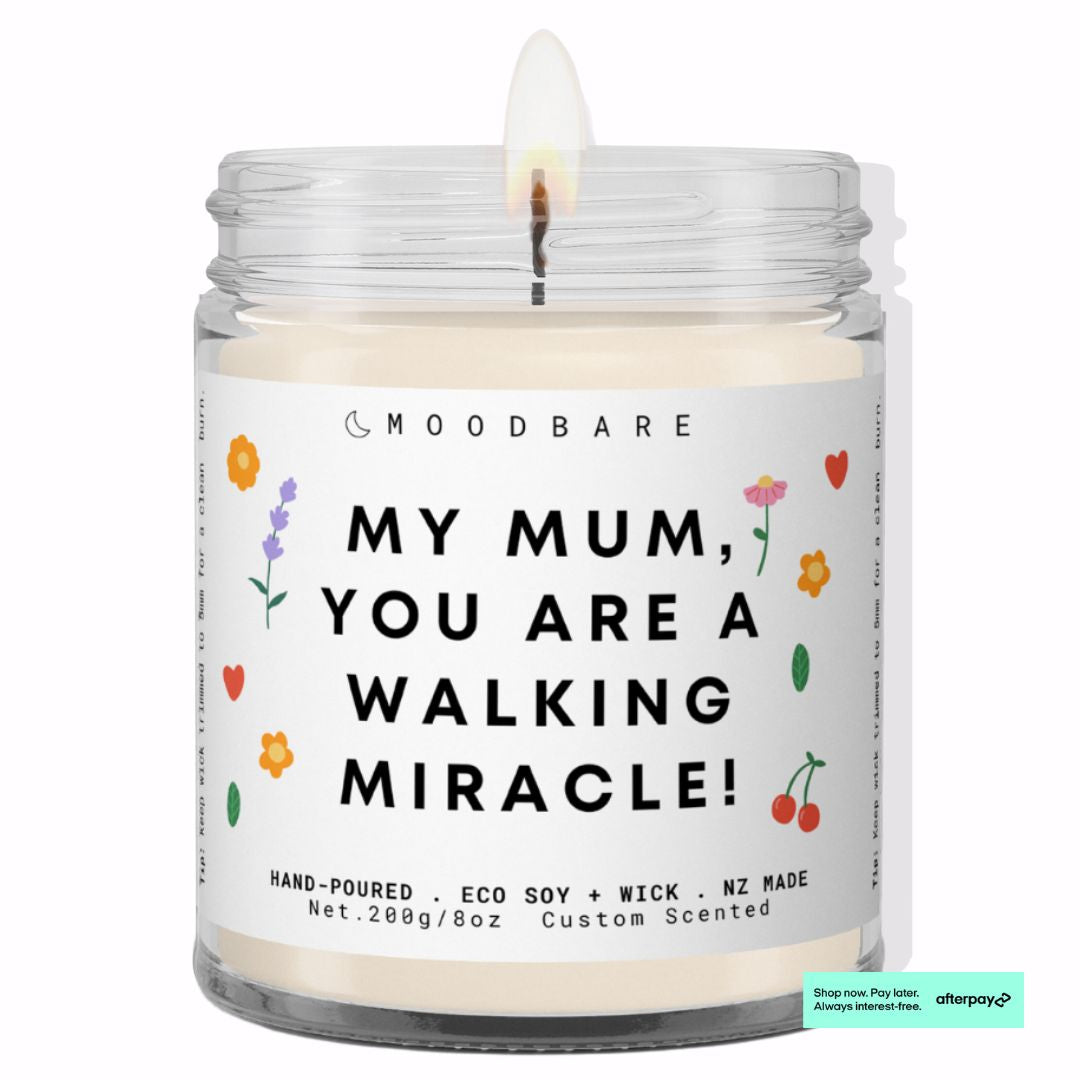 My mum, you are a walking miracle! 💕  Luxury Eco Soy Mothers Day Candle ✨ Limited Edition